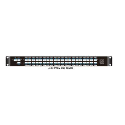 Dual Fiber WDM 40CH C21-C60 Dwdm Mux Demux passivo com porta de 1310nm