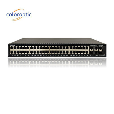 48 Portos Gigabit Poe Switches QoS 10/100/1000M POE, 6*10GE Portos SFP+