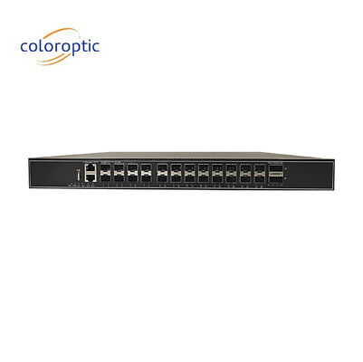 Camada 3 24 Port Gigabit Core Network Switch com 24*10GE 2*100GE Portes