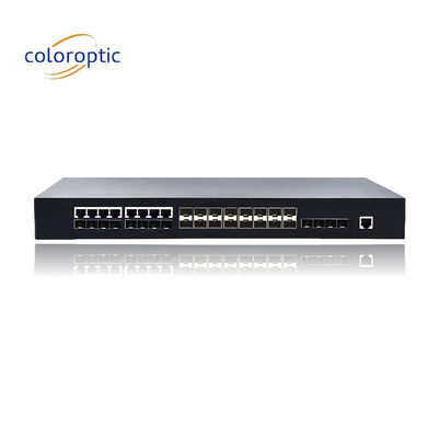Comutadores Poe de 2 camadas com 16 portas SFP 8 COMBO 4 10GE suportam comutação de velocidade de fio