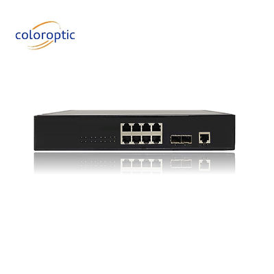 Comutadores Poe eficientes 8 portas 10/100/1000M 2*GE SFP Ethernet Uplink 140W