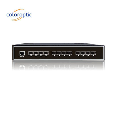 Comutador Ethernet Industrial Inteligente Com 8GE SFP 4 Portos 10GE SFP+ 1 Console