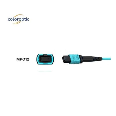 Fibra G652D OM3 MPO Patch Cable 1m de comprimento para necessidades de negócios
