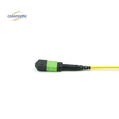 1m Multi Fiber Push On MPO Patch Cord com PVC Jacket Aqua Color