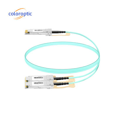 3m AOC DAC Cable 10Gbps 800G OSFP para 2*400G QSFP112 Links