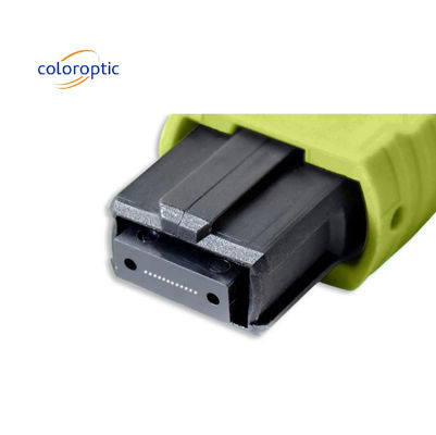 Multifibra MPO Patch Cord PVC Jacket 12 Core OM5 Female To Female Connector PC Polishing