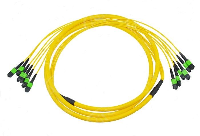 12 núcleos MPO Fiber Patch Cable para interconexão de cablagem de data center