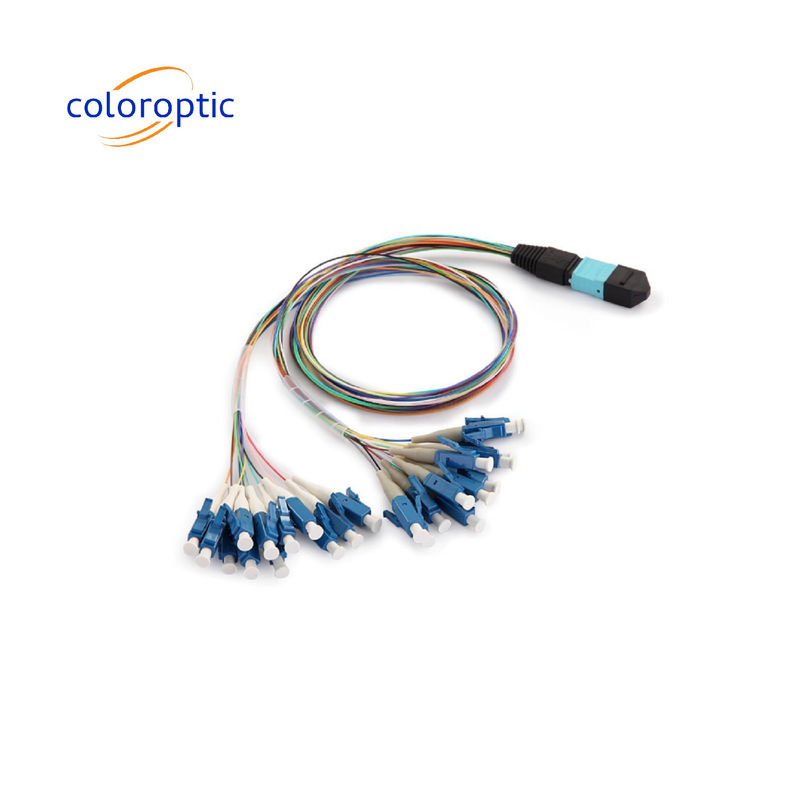 Simplex / Duplex MTP Patch Cord Hydra Cable OM3 / OM4 Mpo 24 Conector