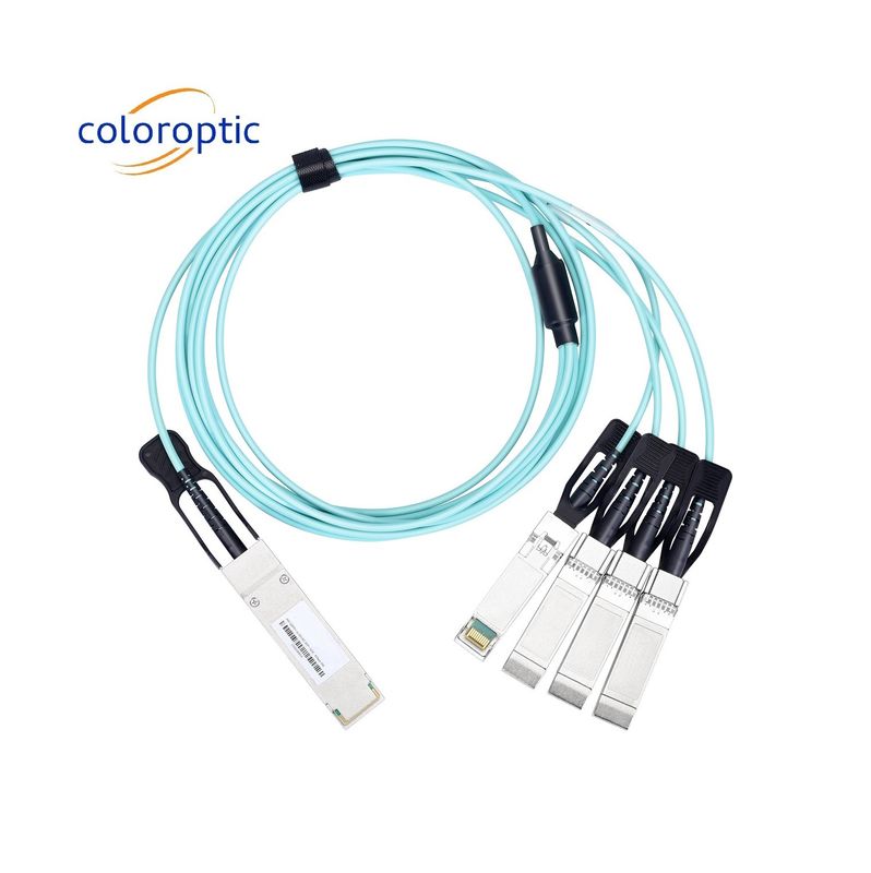 Cable DAC Activo AOC 40G QSFP+ para 4 SFP+ 10G Cable Óptico 24AWG