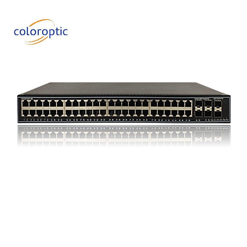 48 Portos Gigabit Poe Switches QoS 10/100/1000M POE, 6*10GE Portos SFP+