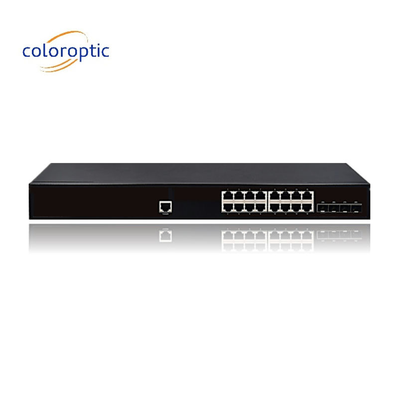 IEEE802.3 Camada 2 POE Switch 16 4GE Portos SFP 10/100/1000M 1 Console Auto MDI/MDIX