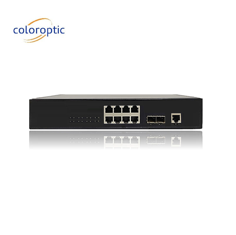 Comutadores Poe eficientes 8 portas 10/100/1000M 2*GE SFP Ethernet Uplink 140W