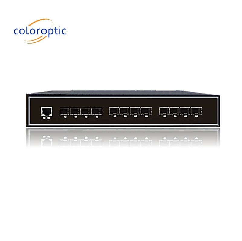 Comutador Ethernet Industrial Inteligente Com 8GE SFP 4 Portos 10GE SFP+ 1 Console