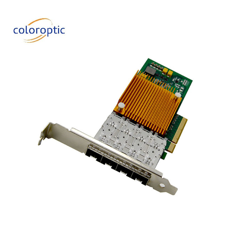 10G Quad Port Ethernet Adaptador de Rede NIC Óptico Para Microsoft Windows Server