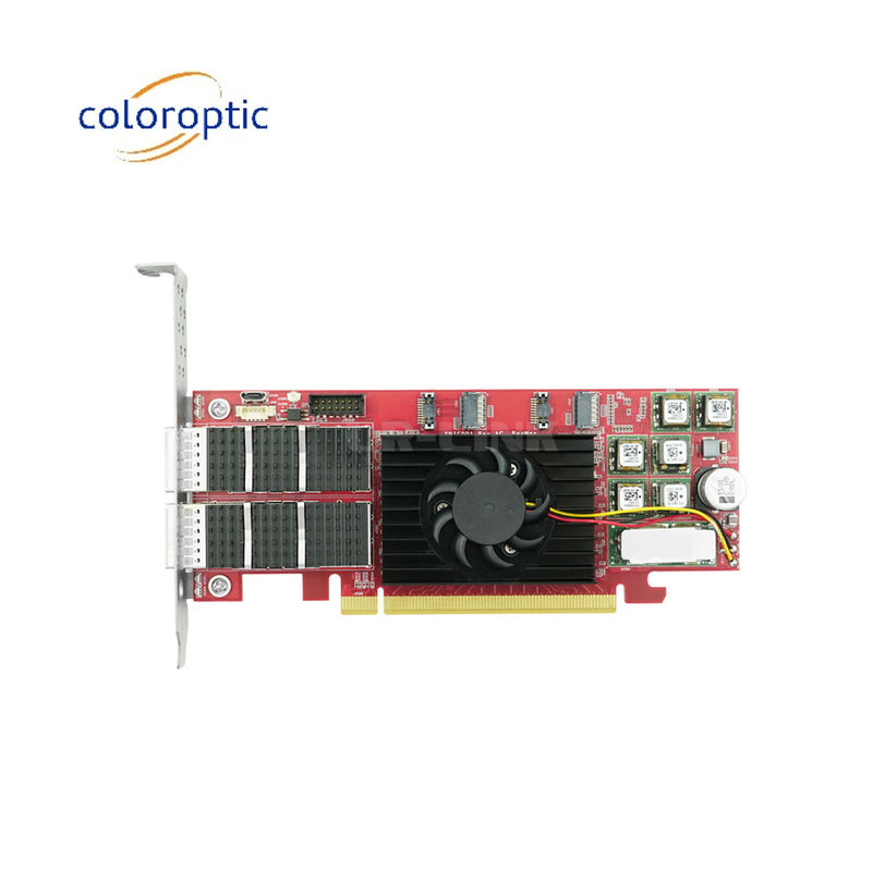 PCIe X16 100G QSFP28 Ethernet Smart Card Dual Ports Xilinx Ultrascale+ 16nm Baseado